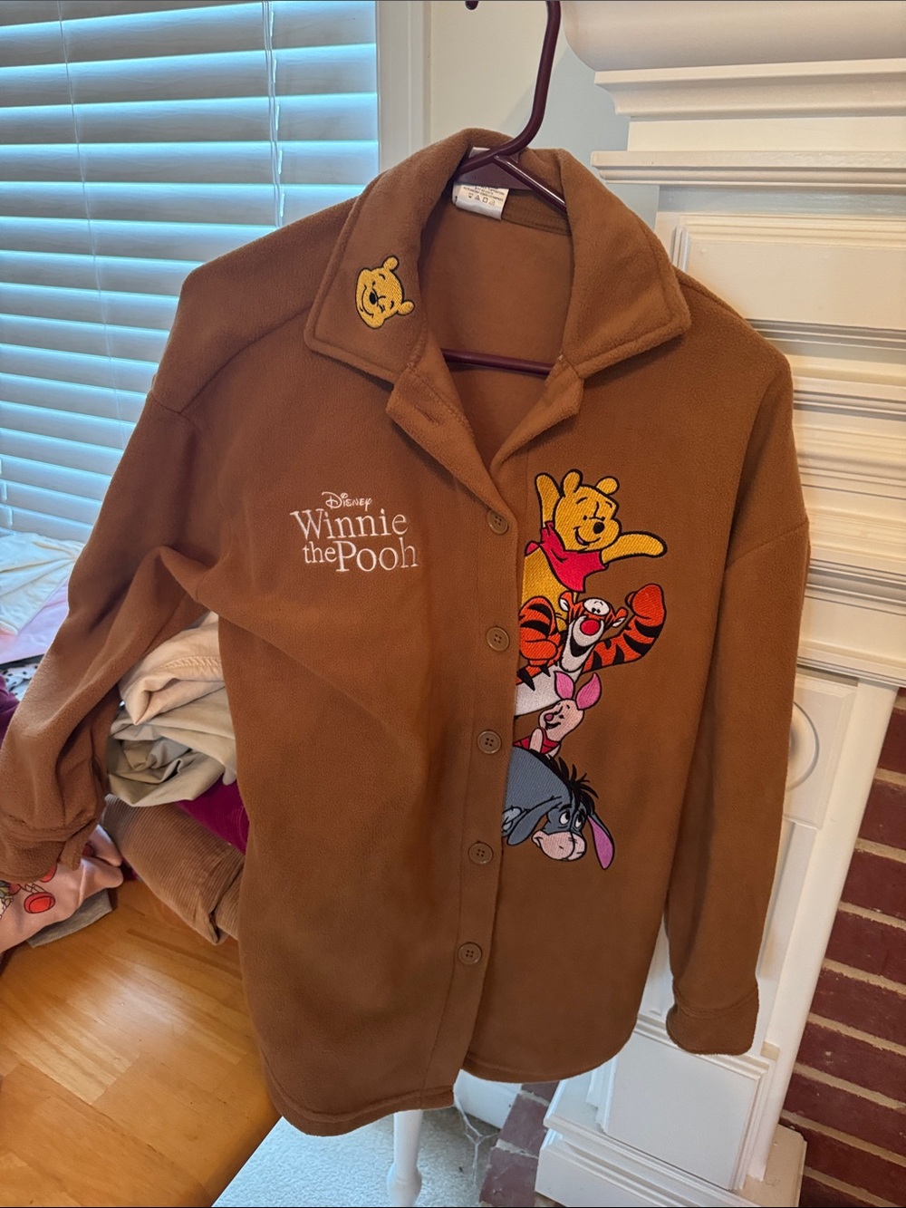 Disney Brown Winnie the Pooh Teddy Jacket with Character Appliqués